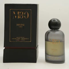 Elegant perfume bottle and box labeled Divine Gold, luxury fragrance for men and women.
